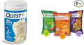 Quest Protein Powder &amp Chips Bundle - Vanilla Milkshake Powder (24g Protein 1.6lb) + Tortilla Chips Variety Pack (12ct)