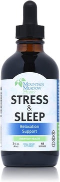 Mountain Meadow Herbs Stress &amp Sleep | Liquid Herbal Supplement for Calm Mind and Body | 2 oz
