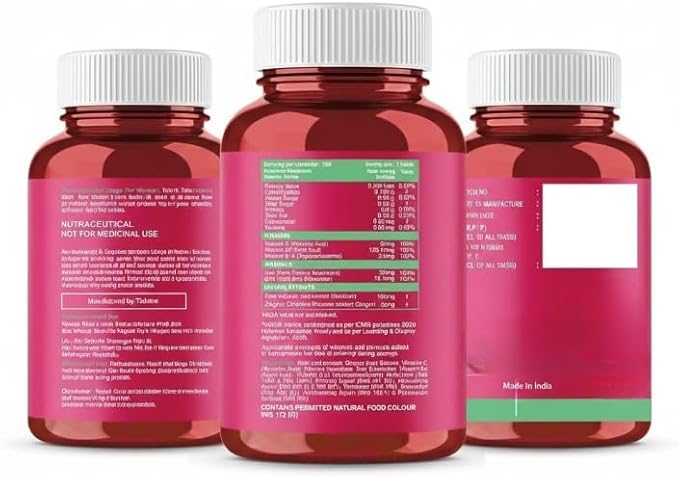 Iron + Vitamin C + Folic Acid Supplement | Fast Acting – Pack of 100 Tablets