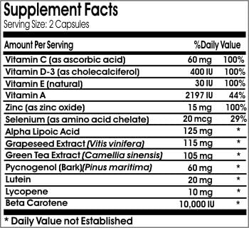 Super Antioxidant Formula // 200 Capsules // Pure // by PureControl Supplements
