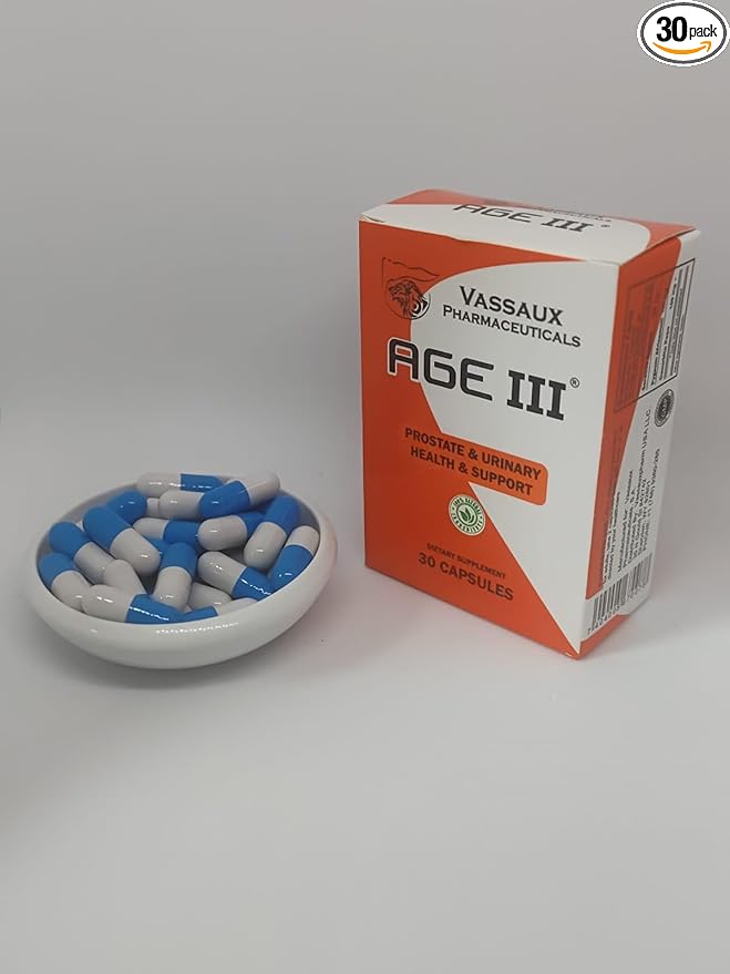 Age III - Natural Prostate Health Formula - Serenoa Repens Pygeum Africanum Cucurbita Pepo Blend for BPH Relief - Enlarged Prostate