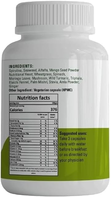 Plant Based Vitamin B12 Capsules | 90 Veg Capsules | Energy Booster | Immunity Support | Nerve and Brain Health | Vegan Supplement