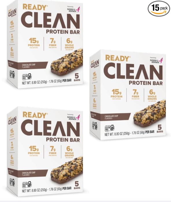 Ready Clean Protein Bars Variety pack (Chocolate Chip 3 pack)