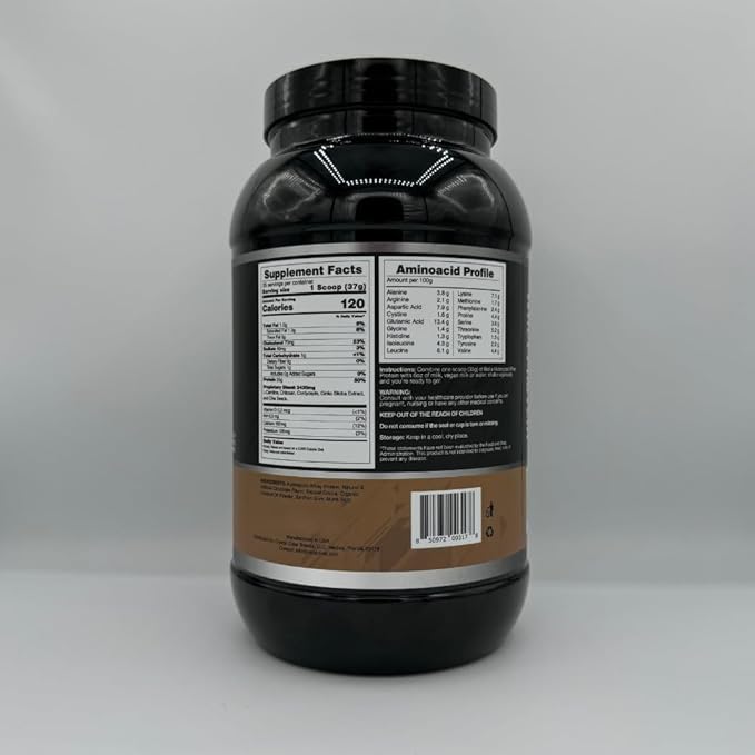 NINEL CONDE hydrolized whey Protein with adapatogens Chocolate 2 lb