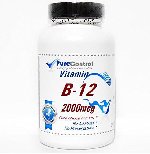 B-12 Vitamin 2000mcg // 200 Capsules // Pure // by PureControl Supplements