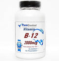 B-12 Vitamin 2000mcg // 200 Capsules // Pure // by PureControl Supplements