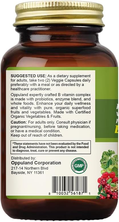 Vitamin B Complex-Vitamin B Supplement-Promotes Immune Health-60 Veggie Capsules