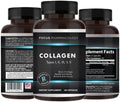 Collagen Support (Type I II III V X) Avian Sternum Hydrolyzed Collagen Skin Peptides Collagen Support with Hyaluronic Acid + Protein Complex + Natural Supplement (180 Capsules)