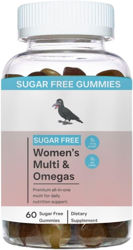 Womens Multivitamin Gummies All in One Sugar Free Multi and Omegas Gummies - 60 Gummies 1 Pack