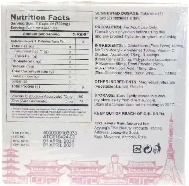 Tokyo Glutathione 60 Capsule