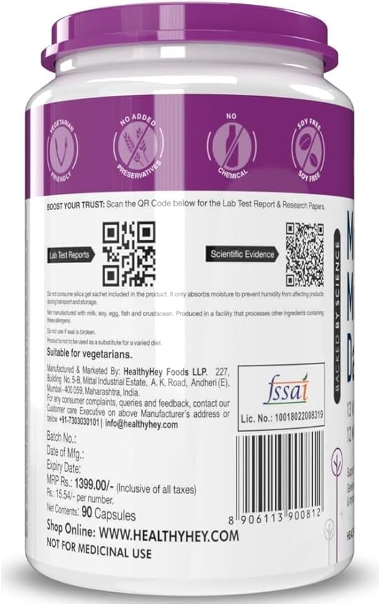 MultiVitamin for Men - Multi-VIT Daily - 13 Vitamins &amp 12 Minerals - 90 Vegetable Capsules