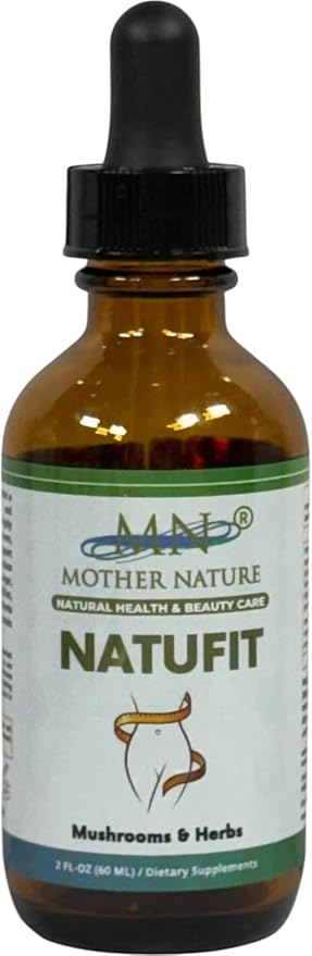 Mother Nature Natufit (Taraxacum) Mushrooms &amp Herbs Liquid Extract - 1000mg - 2 oz - Made in USA