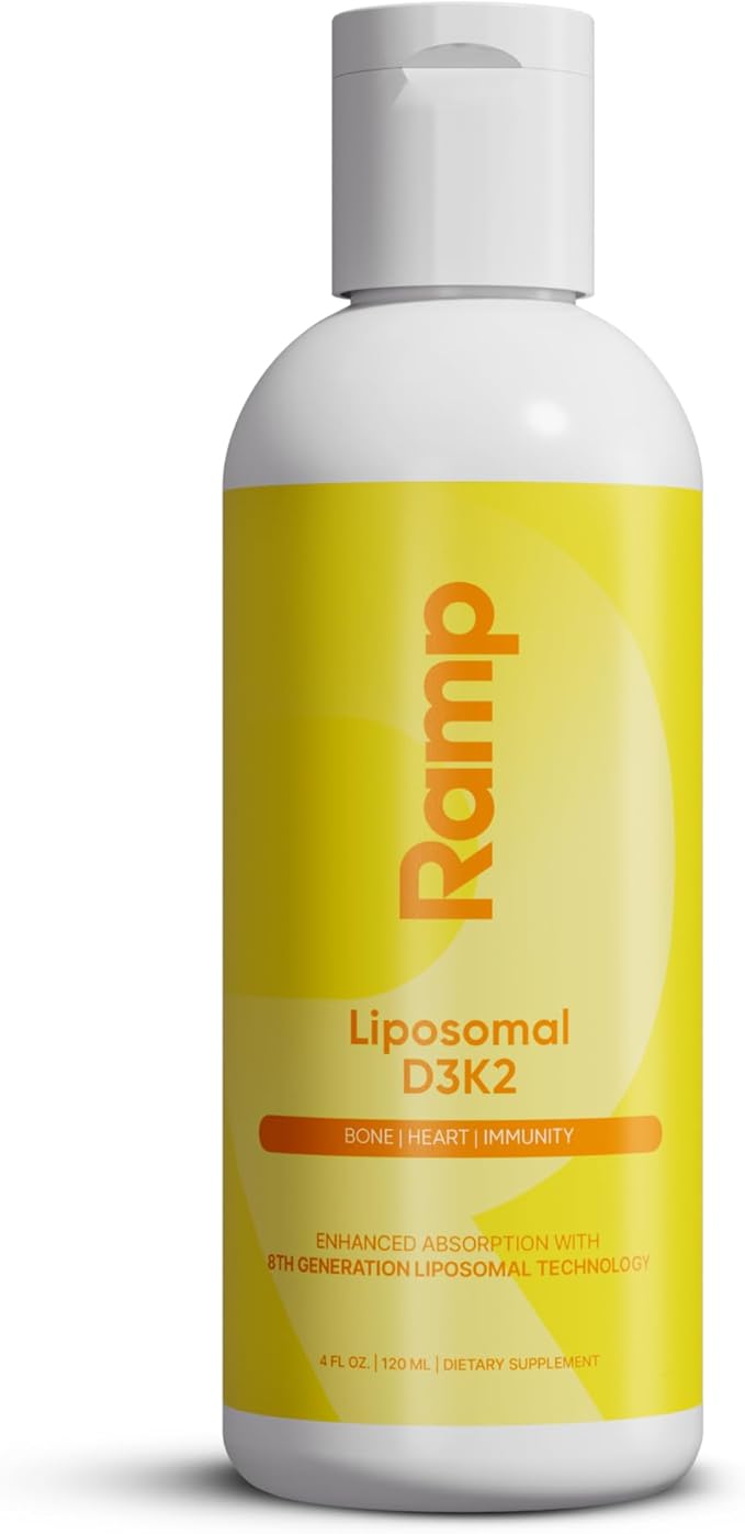 Liposomal D3 K2 Liquid – Vitamin D3 2500IU + K2 MK-7 200mcg – Bone Density Calcium Absorption &amp Immune Support – Liquid Vitamin D Drops – Vegan Non-GMO – 60 Servings