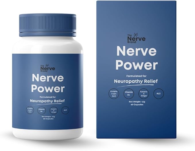 Nerve Power Nerve Supplement R Alpha Lipoic Acid 600mg - Neuropathy Relief for Discomfort for Sciatic Feet Hand