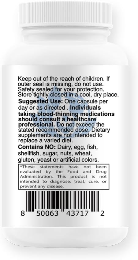 MK-7 (Vitamin K2 as menaquinone-7) Natural Vegan Natto - Supports Bone &amp Teeth Health Cardiovascular Vascular Elasticity &amp Wound Healing - Vegetable 100 Capsules