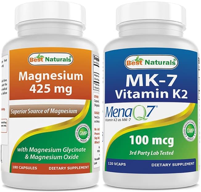 Magnesium Glycinate 425 mg &amp MK-7 Vitamin K2 100 mcg