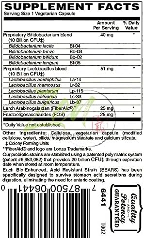 20 Billion CFU 9 Strain Multi-Probiotic 30-Vegcaps -Sustained Release Technology Resist Stomach Acid Shelf Stable - Support for Healthy Digestion &amp Intestinal Ecology Favorable Intestinal Flora
