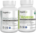 Organixx Magnesium 7 &amp 7 Mushrooms Bundle 7 Organic Mushrooms &amp 7 Chelated Magnesium Forms Supports Immune Heart Liver Muscle &amp Overall Well-Being Vegan Gluten Free Non-GMO 60 Cap
