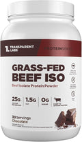 Transparent Labs Grass-Fed Beef Isolate Protein Powder – Naturally Flavored Dairy-Free Protein with 25g of Protein per Serving for Increased Recovery &amp Strength - 30 Servings Chocolate