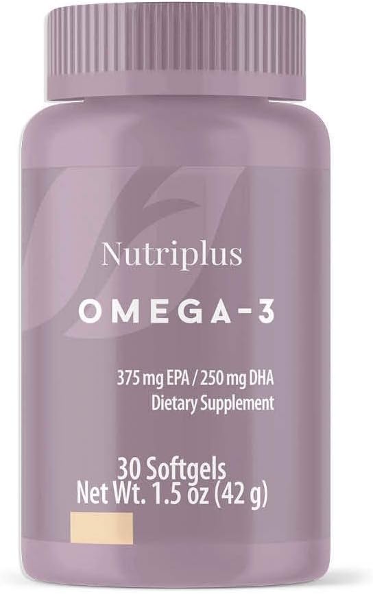 FARMASi Nutriplus Omega-3 Omega-Rich Fish Oil Supplement – 30 Capsules(42 g / 1.48 oz) – Premium Omega-3 for Daily Nutrition – Burpless Enteric-Coated Natural Fish Oil Essential Fatty Acids
