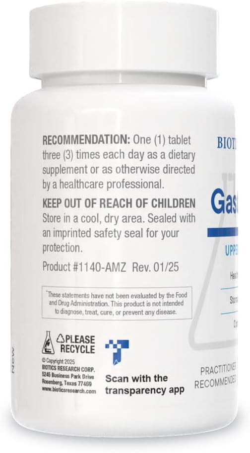 Biotics Research Gastrazyme™ Digestive Support - Supplies Vitamin U Complex Chlorophyllins Gamma Oryzanol (from Rice) Supplement Supports Gastrointestinal Health &amp Gut Lining - 90 Tablets
