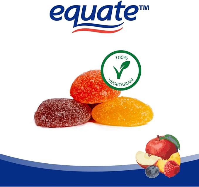 Equate Men's Multivitamin Gummies Daily Multivitamin for Adult Men Mixed Berry &amp Fruit Flavor 170 Count Sticker