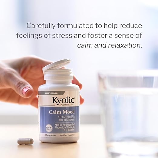 Kyolic Specialty Series Calm Mood Stress Relief &amp Mood Support* 60 Vegicaps