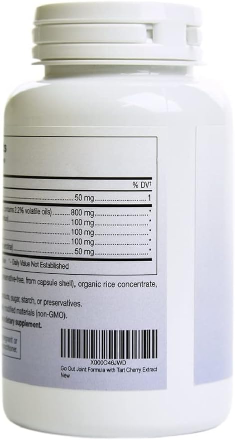 Go Out Relief Joint Formula and Uric Acid Support with Tart Cherry Concentrate Black Cherry Extract 20:1 Celery Seed Extract and Turmeric Root. Helps You Get Out and About. It Works!