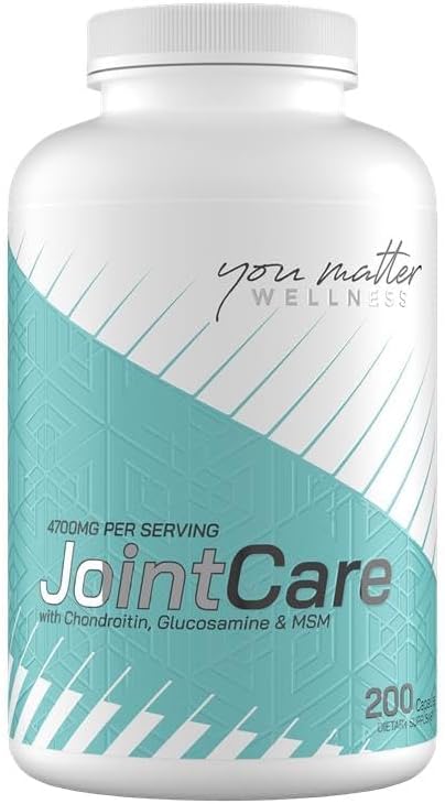 Joint Care – Glucosamine Sulfate &amp MSM Supplement for Joint Support Mobility &amp Flexibility – 200 Caps YMW