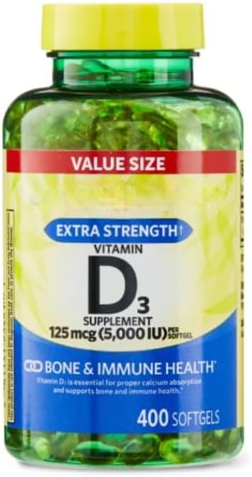 SEDLAV Vitamin D3 Softgels 125 mcg per Softgel 5000 IU 400 Count Sticker