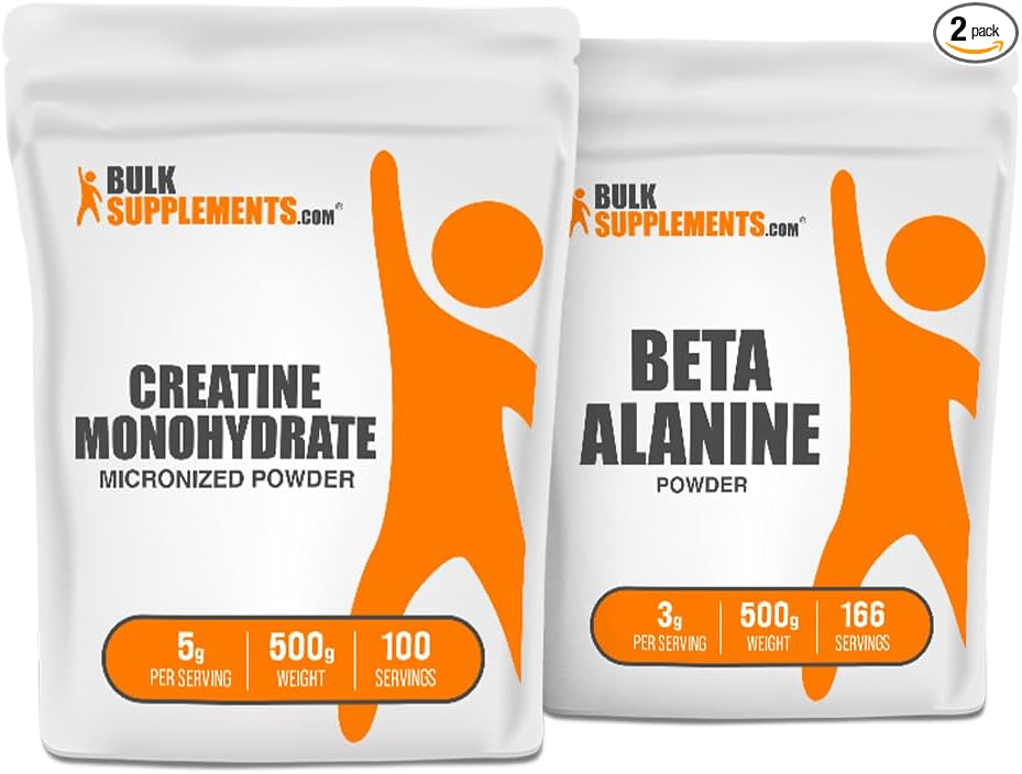 BulkSupplements Creatine 500g + Beta Alanine 500g Bundle