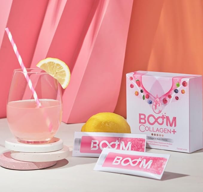 Boom Collagen Tri-Di Peptide Anti-Aging Bright Beautiful 14 Sachets/Box