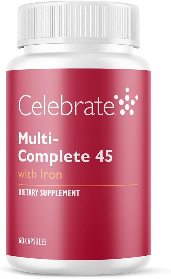 Celebrate Vitamins Multi-Complete | Bariatric Multivitamin with 45 mg Iron—Daily Essential Vitamins &amp Minerals for Sleeve Gastrectomy &amp Gastric Bypass