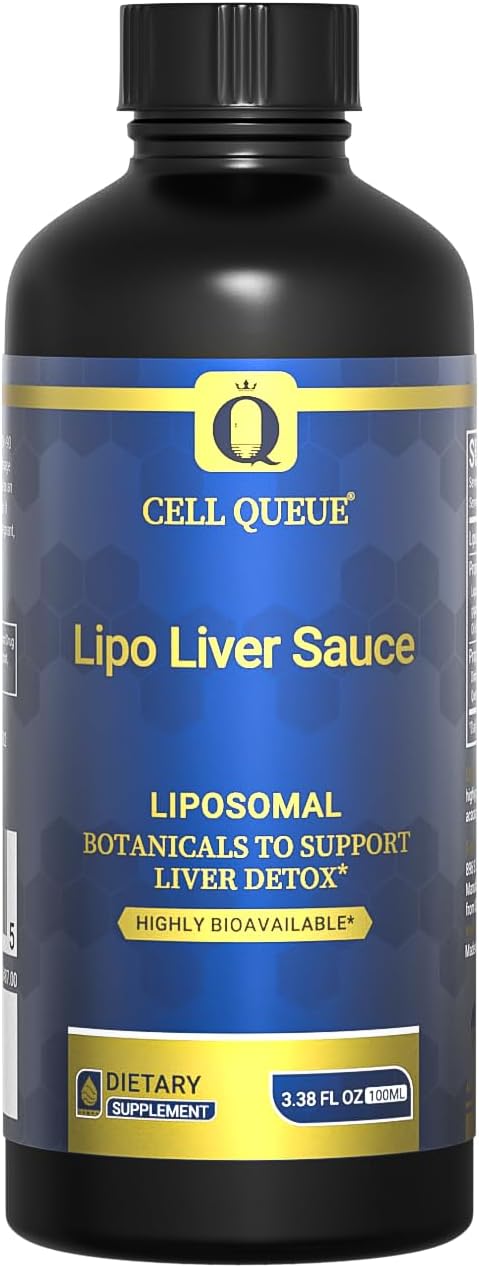 Liver Sauce - Liposomal Liver Detox with Milk Thistle DIM Quercetin Lipoic Acid and Dandelion Root Supplement - Supports Bile &amp Toxin Momentum