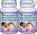 Sleep Naturals - 2 Bottles (Each 60 Capsules 500mg) - Ayurvedic Remedy by Planet Ayurveda (in USA)