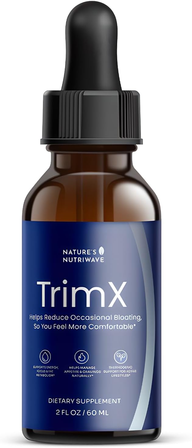 TrimX – Daily Liquid Botanical Supplement with Maca Green Tea Extract African Mango Raspberry Ketones &amp 20+ Herbal Ingredients – Non-GMO Stimulant-Free Formula – 2 fl oz (60 mL) 1 Month Suppl