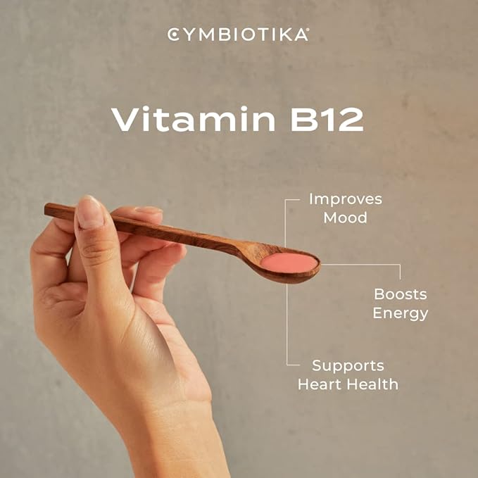 CYMBIOTIKA Synergy Vitamin B12 &amp D3 + K2 + CoQ10 Liposomal Delivery for Enhanced Absorption Energy Booster Supports Mood &amp Cell Production Immunity Support and Heart Health