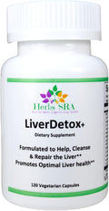 Herbs SRA LiverDetox+ Liver Support Supplement with Milk Thistle Dandelion Turmeric &amp Artichoke Supports Liver Health and Daily Wellness 120 Vegetarian Capsules