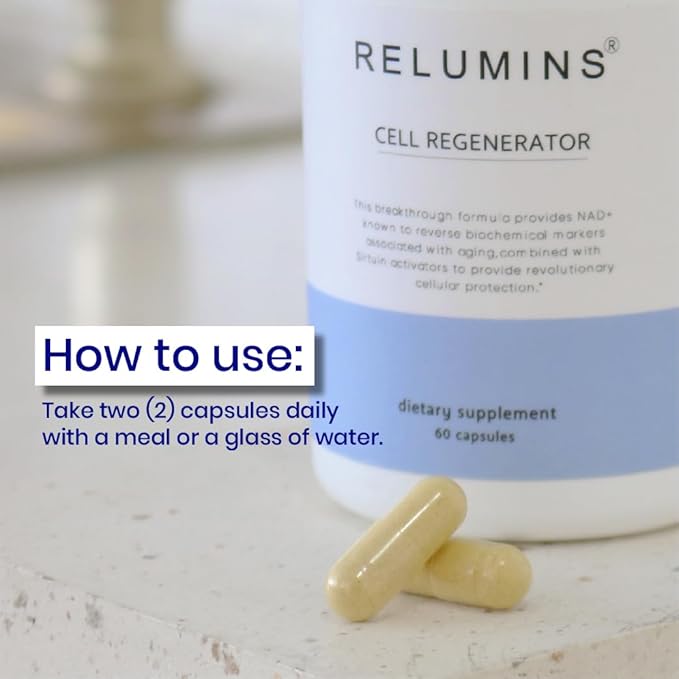 Relumins NAD+ Supplement with Nicotinamide Riboside Resveratrol Quercetin Fisetin &amp Curcumin – Focus Vitality Energy Balance &amp Daily Wellness Support – 60 Vegan Capsules