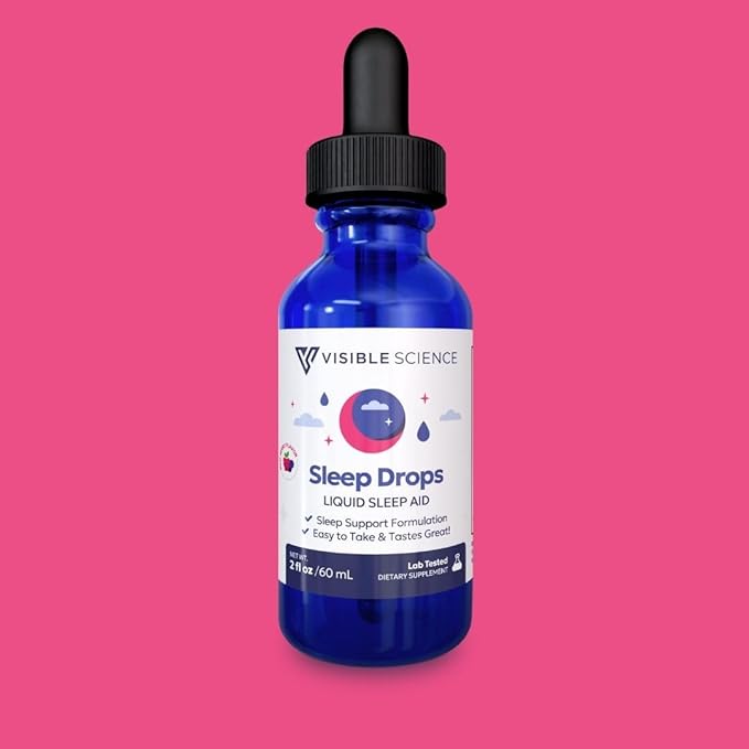 Sleep Drops – Berry Flavor Liquid Sleep Aid with Melatonin L-Theanine &amp Botanicals – Fast-Acting Natural Sleep Support – Alcohol-Free – 2 fl oz (60 mL)