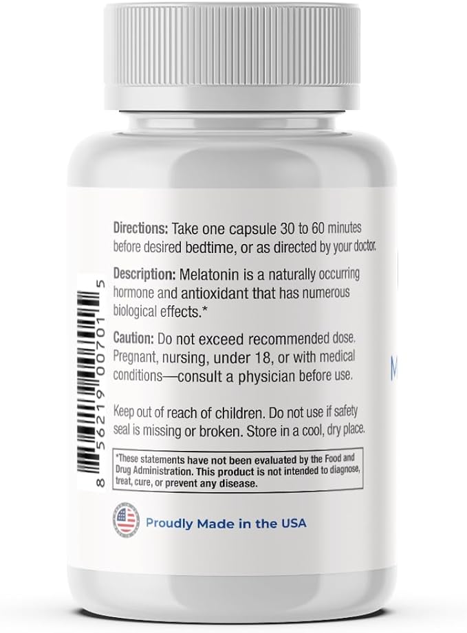 60mg Extra Strength Melatonin MAX - High Dosage Melatonin Vegan Non-GMO Gluten-Free (1-Pack)