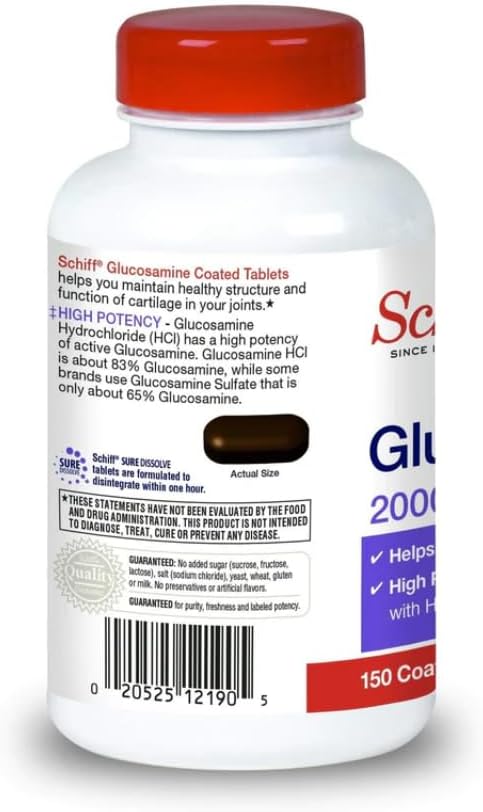 Schiff Glucosamine 2000mg with Hyaluronic Acid (Pack of 6)