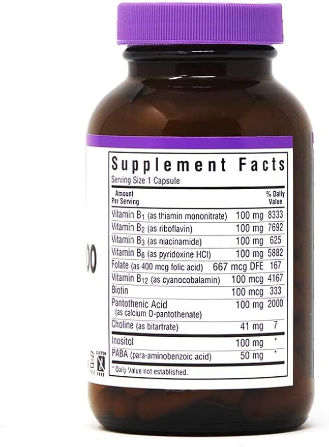 Bluebonnet Nutrition – B-Complex100 100 Capsules + Quercetin Vitamin C 90 Caps + Zeaxanthin Plus Lutein for The Vision 60 Softgels (3 Units Total)