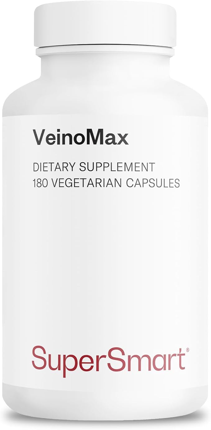 Supersmart - VeinoMax (Advanced Complex) - with Diosmin Hesperidin Horse Chestnut Vitexin - Veins Supplement | Non-GMO &amp Gluten Free - 180 Vegetarian Capsules