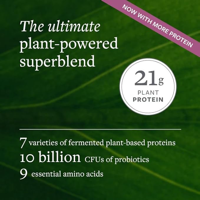 Plant Based Protein Powder for Optimal Gut Health Probiotic Protein Shake with Fermented Plant Proteins Vegan Dairy &amp Stevia-Free Chocolate