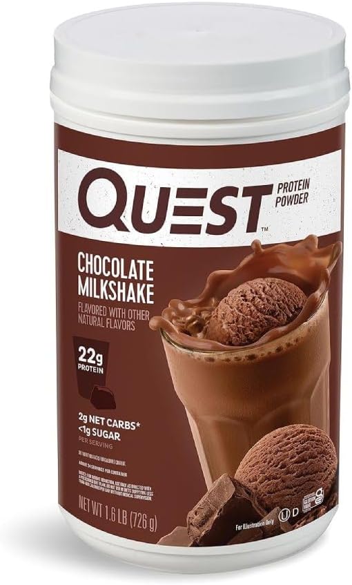 Quest Cinnamon Crunch 20g &amp Chocolate Milkshake 22g Protein Powders 2g Net Carbs 1g Sugar Gluten Free 1.6lb Each