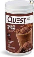 Quest Cinnamon Crunch 20g &amp Chocolate Milkshake 22g Protein Powders 2g Net Carbs 1g Sugar Gluten Free 1.6lb Each