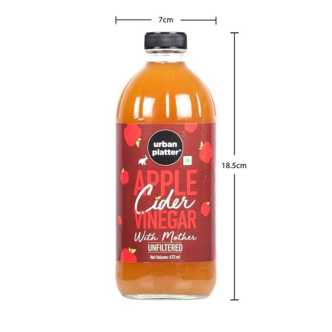 Urban Platter Apple Cider Vinegar with Mother 473ml (Raw Unfiltered and with The Mother)