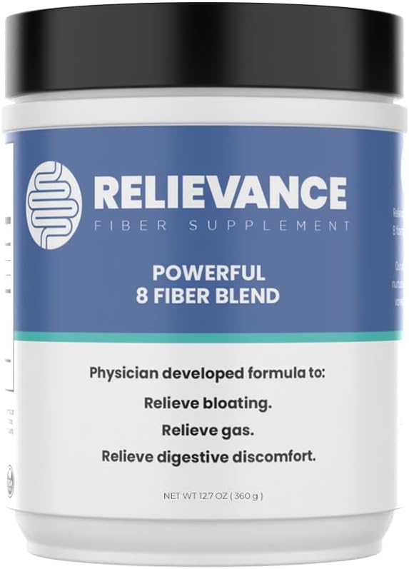Fiber Supplement Premium 8 Fiber Blend Physician-Developed Plant-Based No Artificial Fillers or Sweeteners Gluten-Free Dairy-Free 60 Servings 2-Month Supply