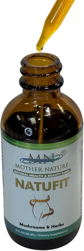Mother Nature Natufit (Taraxacum) Mushrooms &amp Herbs Liquid Extract - 1000mg - 2 oz - Made in USA